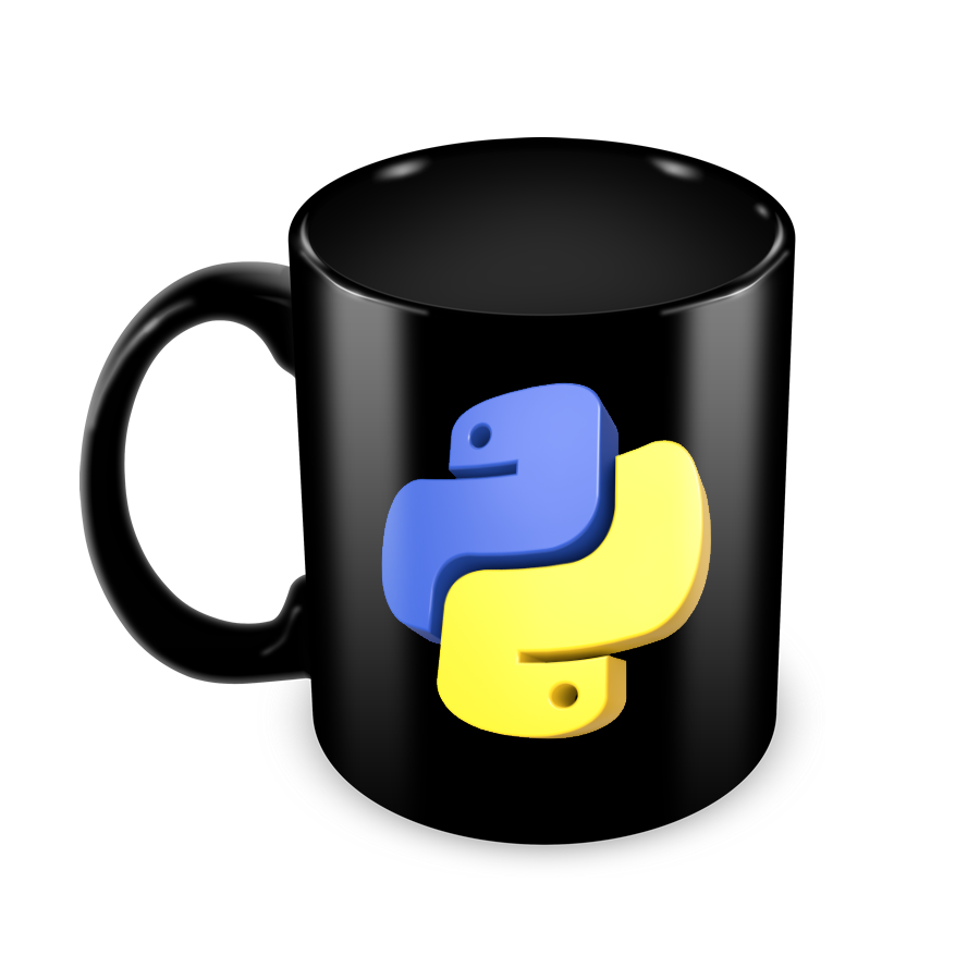 Caneca Python 3D preta