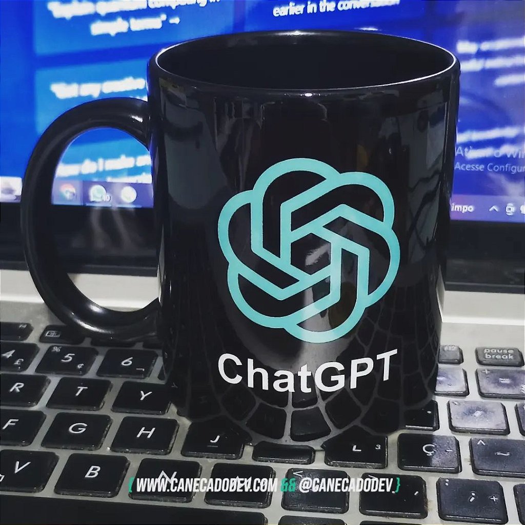 Caneca Chat GPT preta