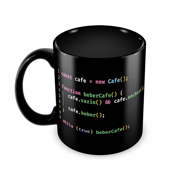 Caneca Função Café Preta