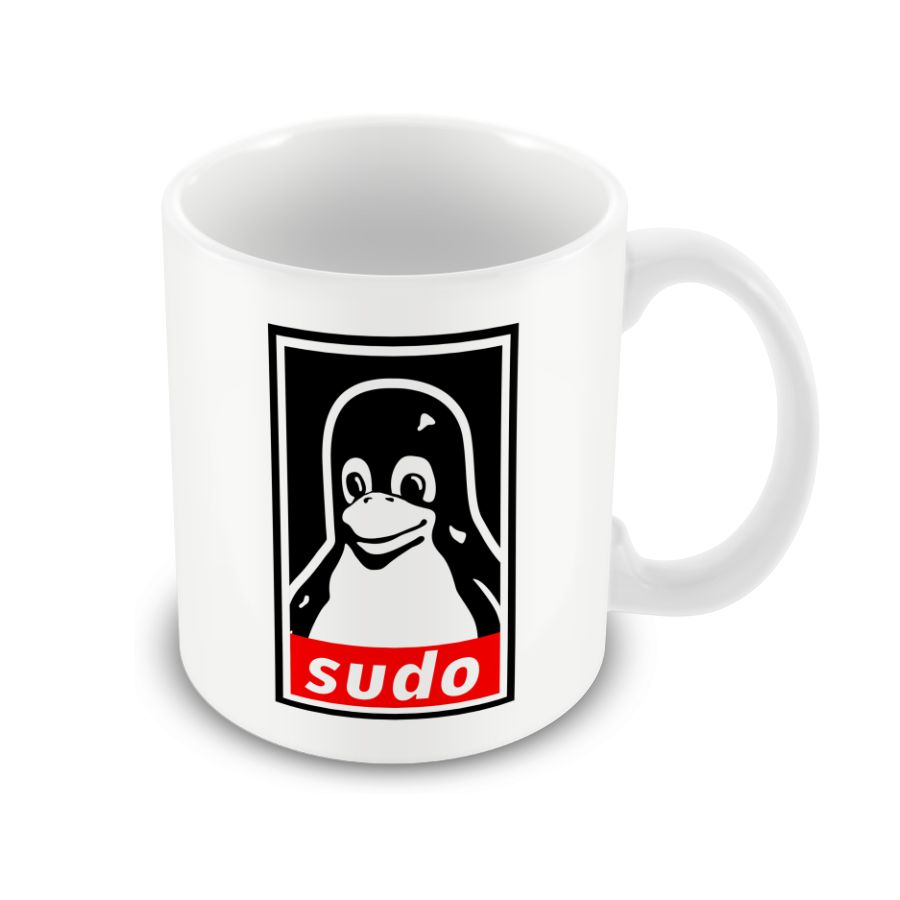 Caneca Sudo Tux