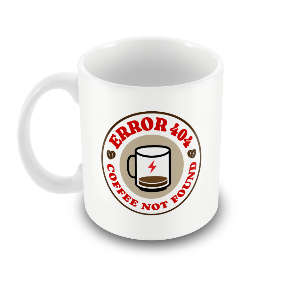 Caneca Error 404 Coffee Not Found