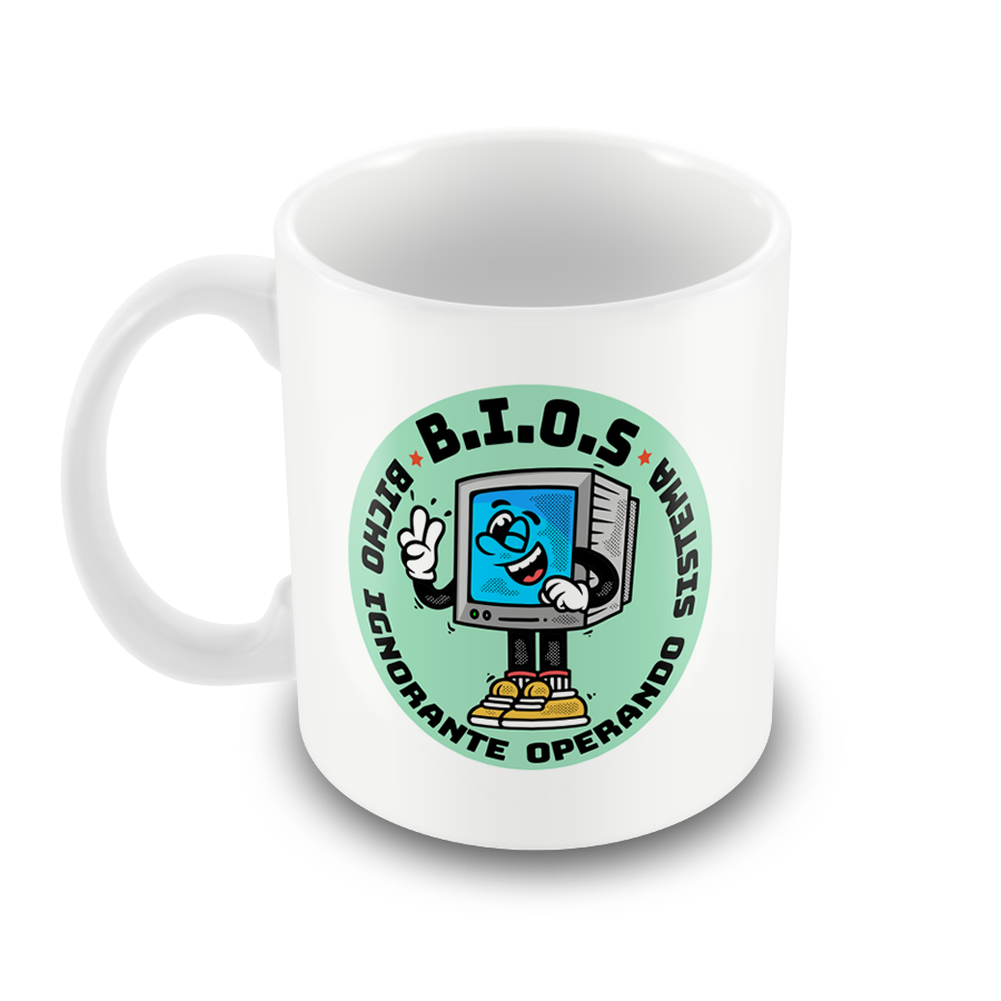 Caneca B.I.O.S Bicho Ignorante Operando Sistema