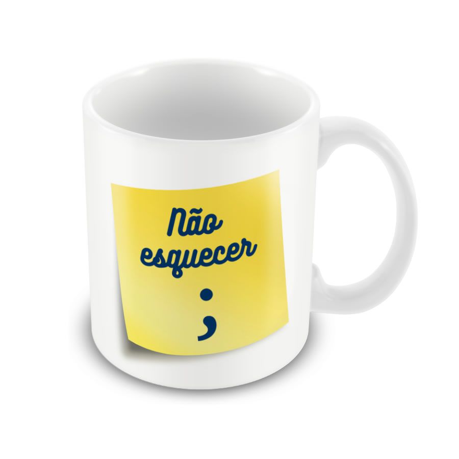 Caneca Não Esquecer o Ponto e Virgula