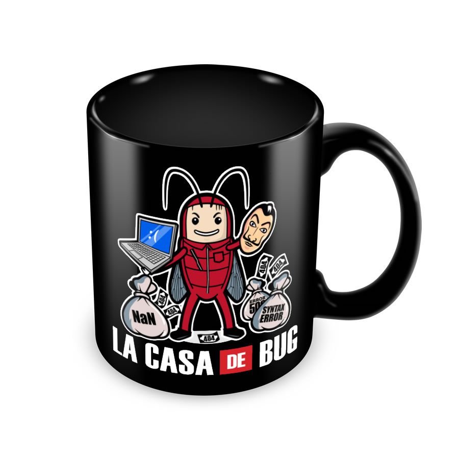 Caneca La Casa de Bug Preta