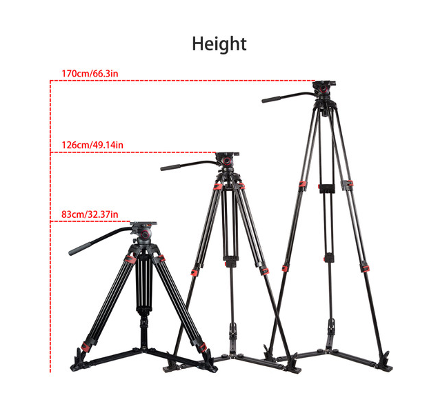 Tripé de Câmera Miliboo MTT609A (1,69cm carga: 15kg) - Loja dos