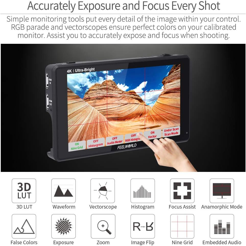 FEELWORLD LUT6 モニター HDMI 2600nit Amazon.co.jp: FEELWORLD LUT6 フィールワールド 6インチ モニター
