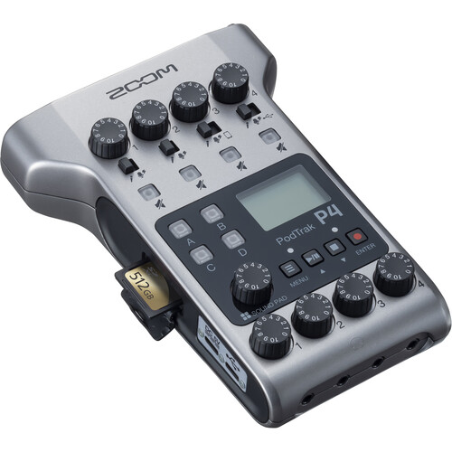 Gravador de Podcast ZOOM PodTrak P4 Portable Multitrack - Loja dos