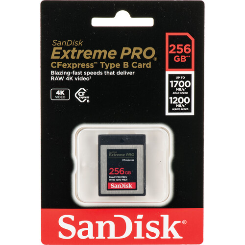 Cartão de Memória CFexpress Type B SanDisk Extreme PRO 256 GB