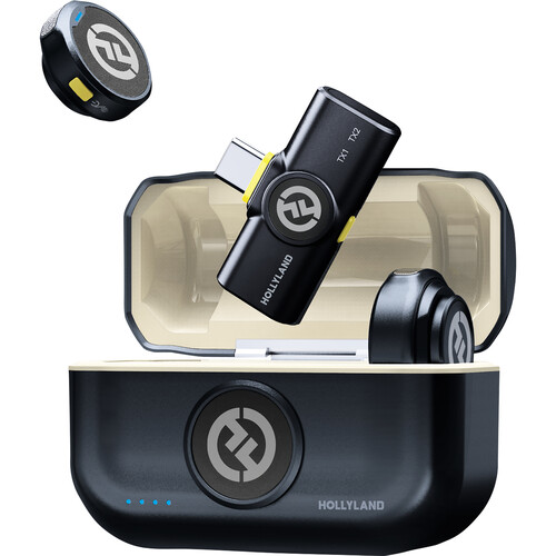 Microfone de lapela sem fio HOLLYLAND LARK M2 DUO para USB-C