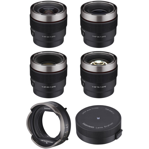 Kit Lentes SAMYANG 24mm, 35mm, 45mm, 75mm T1.9 para Sony E-mount
