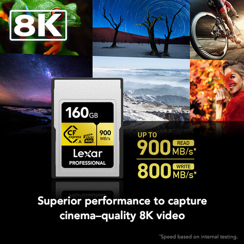 Cartão de Memória CFexpress Lexar Profissional Gold 160GB