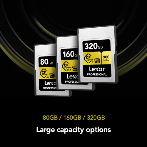 Cartão de Memória CFexpress Lexar Profissional Gold 160GB
