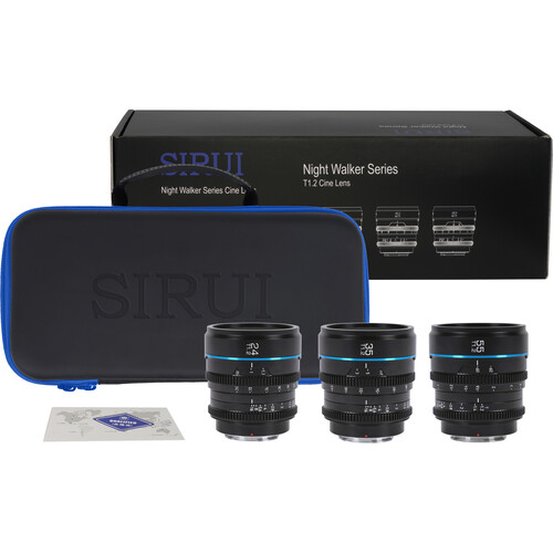 Kit Lentes Sirui Night Walker T1.2 S35 Cine Conjunto de 3 lentes