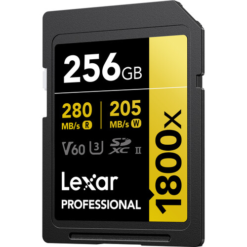 Cartão de Memória SD LEXAR PROFISSIONAL 1800x 256 GB V60 UHS-II