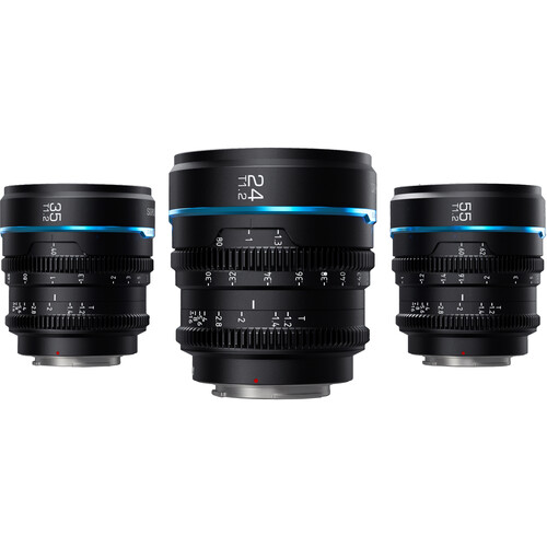 Kit de 3 Lentes SIRUI Night Walker MS-3SEB T1.2 S35 Cine 24,35 e