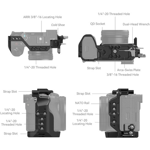 SmallRig 4336 Kit de gaiola de câmera completa para Sony a6700