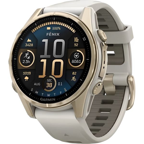 Smartwatch Garmin Fenix 8 Sapphire 43mm (Soft Gold/ Beige) - Loja
