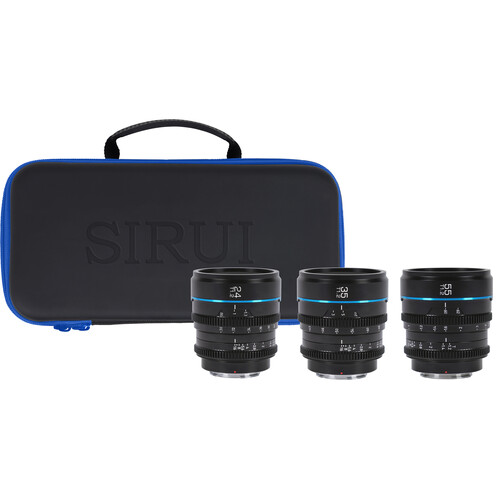 Kit de 3 Lentes SIRUI Night Walker MS-3SRB T1.2 S35 Cine 24,35, e