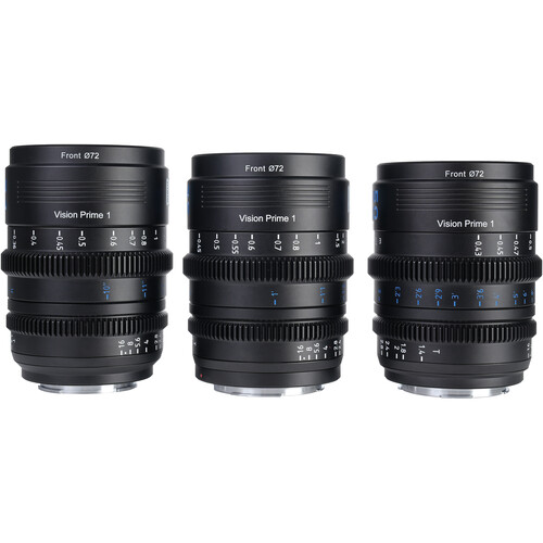 Kit de 3 Lentes SIRUI VP-1 Vision Prime T1.4 Cine 24,35 e 50mm