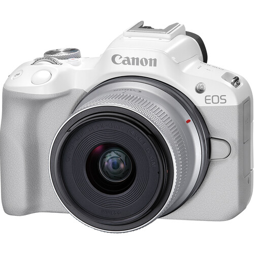 Canon EOS R50 美品 Câmera CANON EOS R50 (White) + RF-S 18-45mm - Loja dos Marios