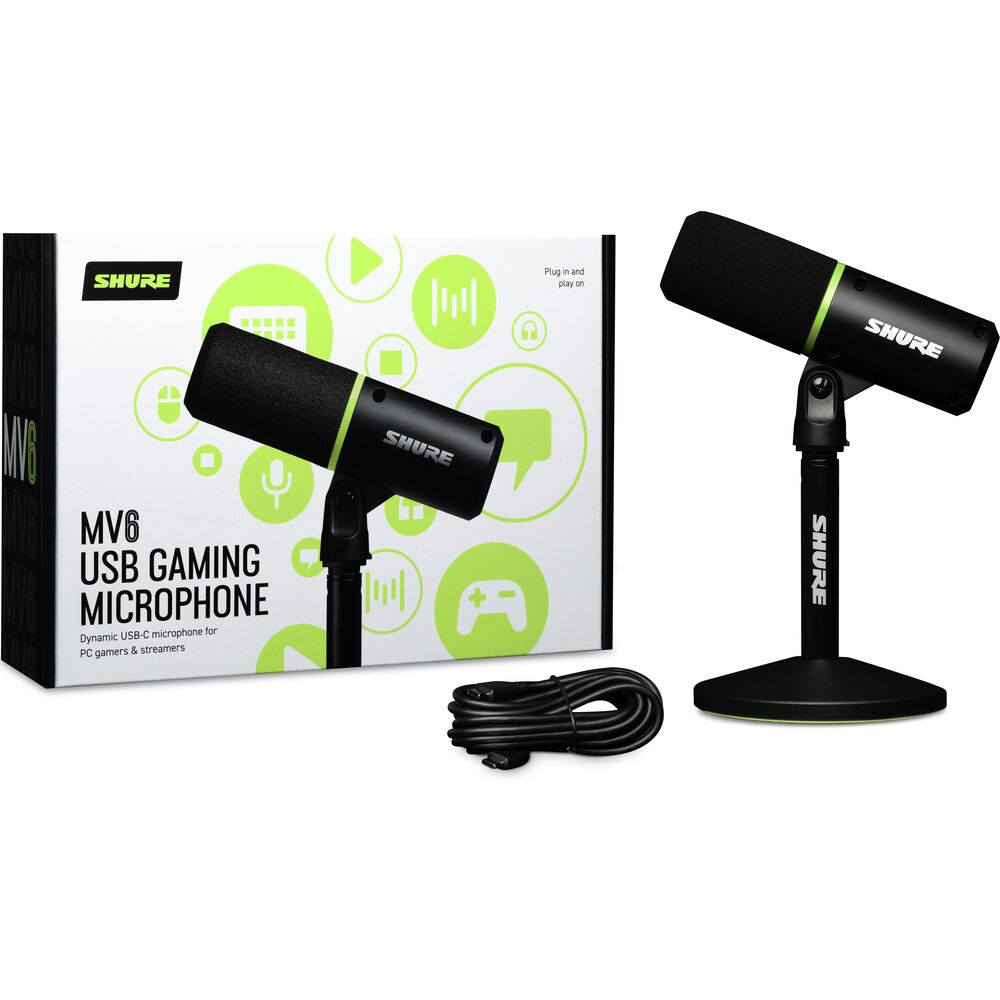 Shure MV6(スタンド付き) Microfone Gamer Shure MV-6 USB-C - Loja dos Marios - Equipamentos