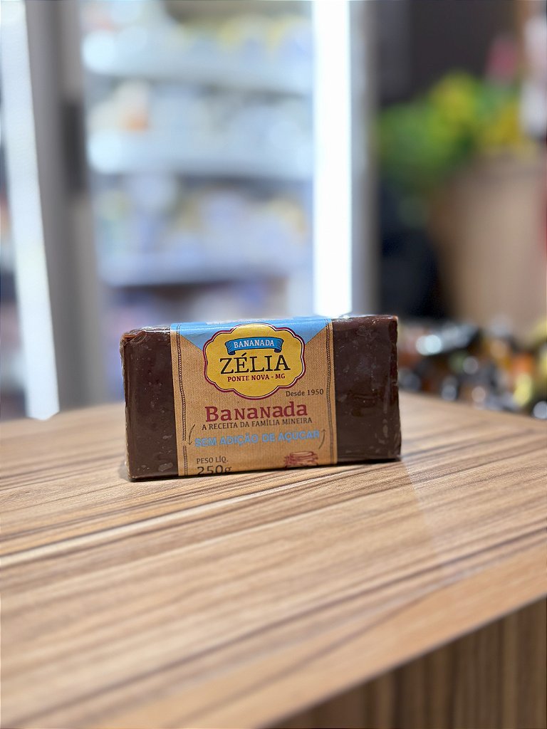 Bananada Barra Zero Açúcar - 250g - Zélia - Deliart Brasil