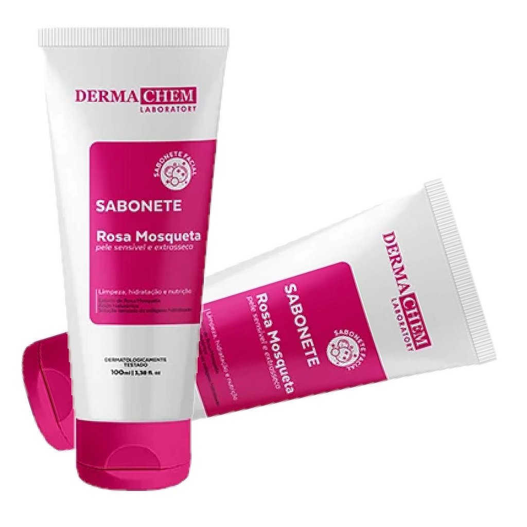 Sabonete Facial Rosa Mosqueta Íons Dermachem (06183), Atacadado