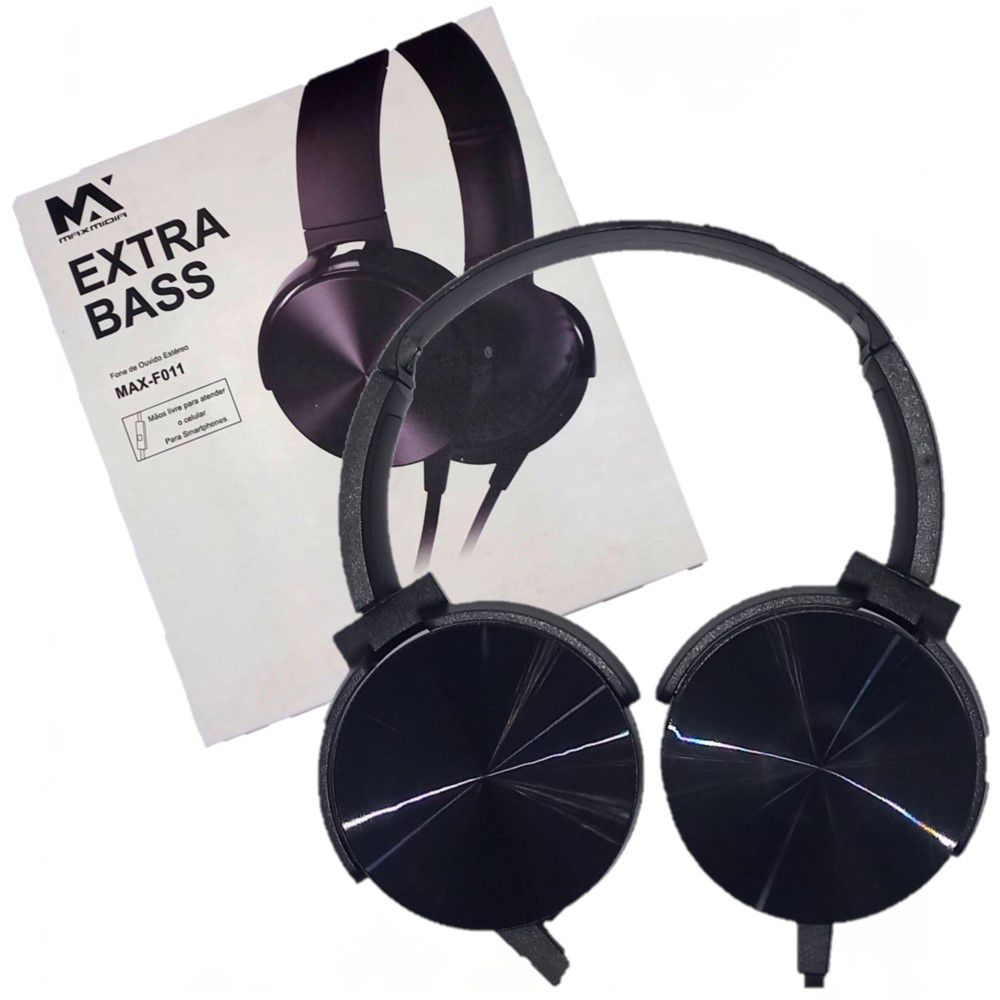 Max Midia - Fone de Ouvido -PRETO MAX-F011 - Distribuidora JCF