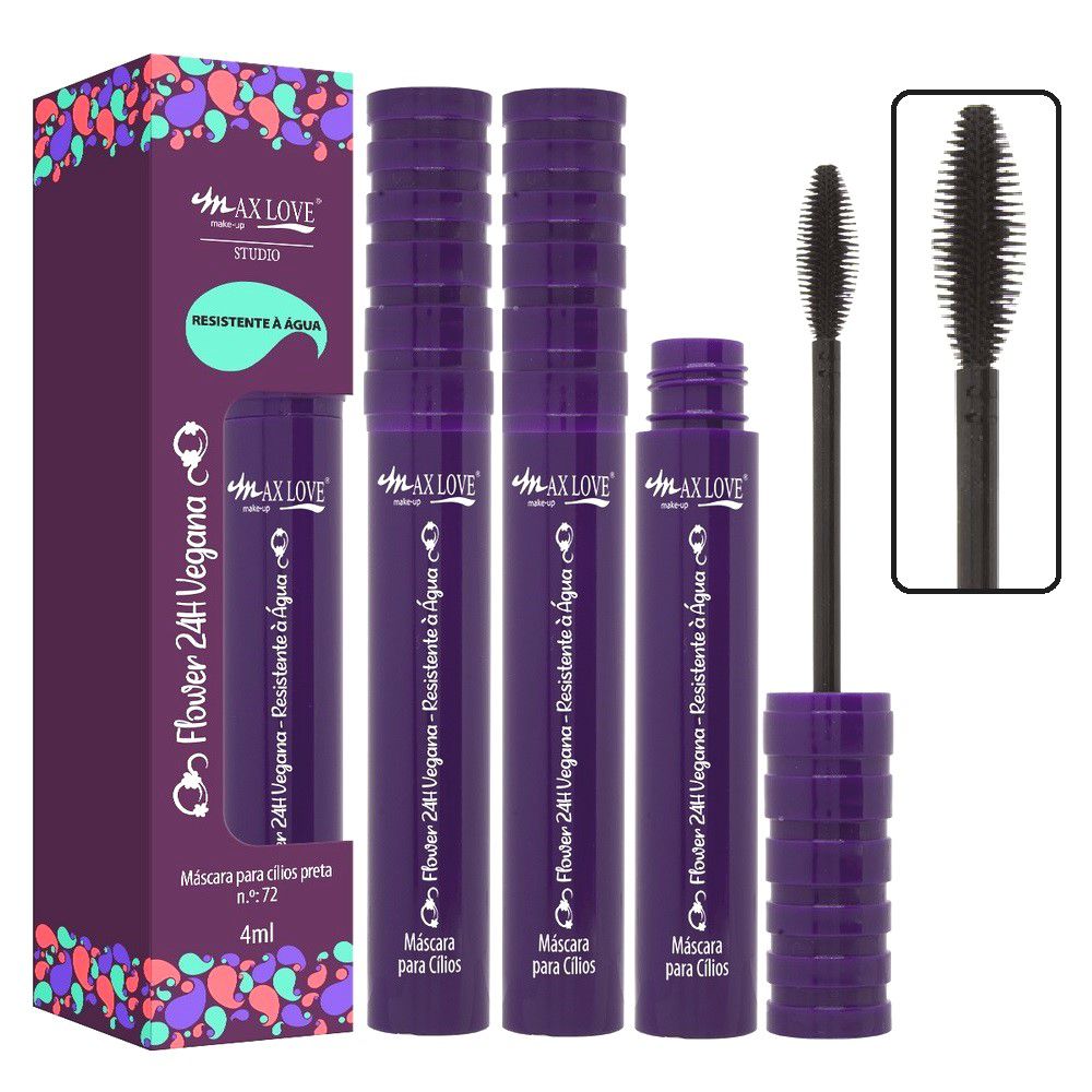 Max Love - Mascara Cílios Resistente a Agua Super Volume N72 (Nova