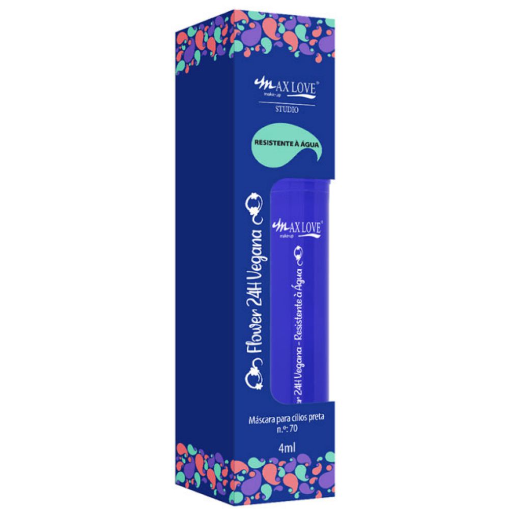 Max Love - Mascara Cílios Curva e Volume 24h Vegana N70