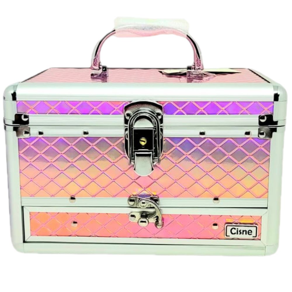 Cisne - Maleta para Maquiagem 25 x 18 Cm - 5141LC-2 - Rosa