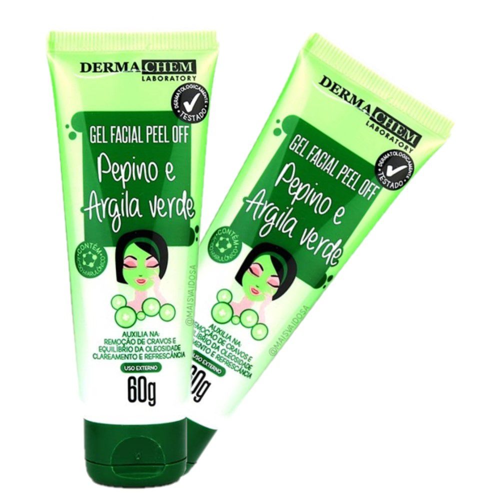 Dermachem - Gel Facial Pepino E Argila Verde Antioleosidade