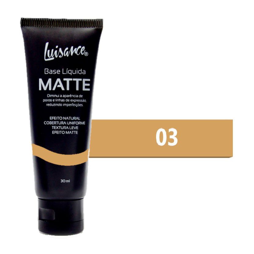 Luisance Base Liquida Matte L5001 Distribuidora JCF Fornecedor de Maquiagem em Atacado Cosmeticos em Atacado Distribuidora Ruby Rose Atacado