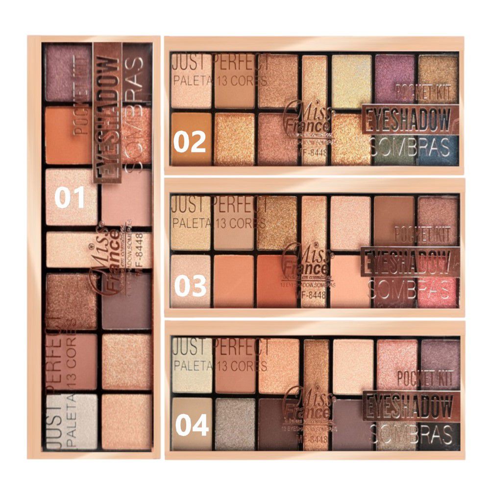 Miss France - Paleta de Sombras Just Perfect MF8448 - 12 Und
