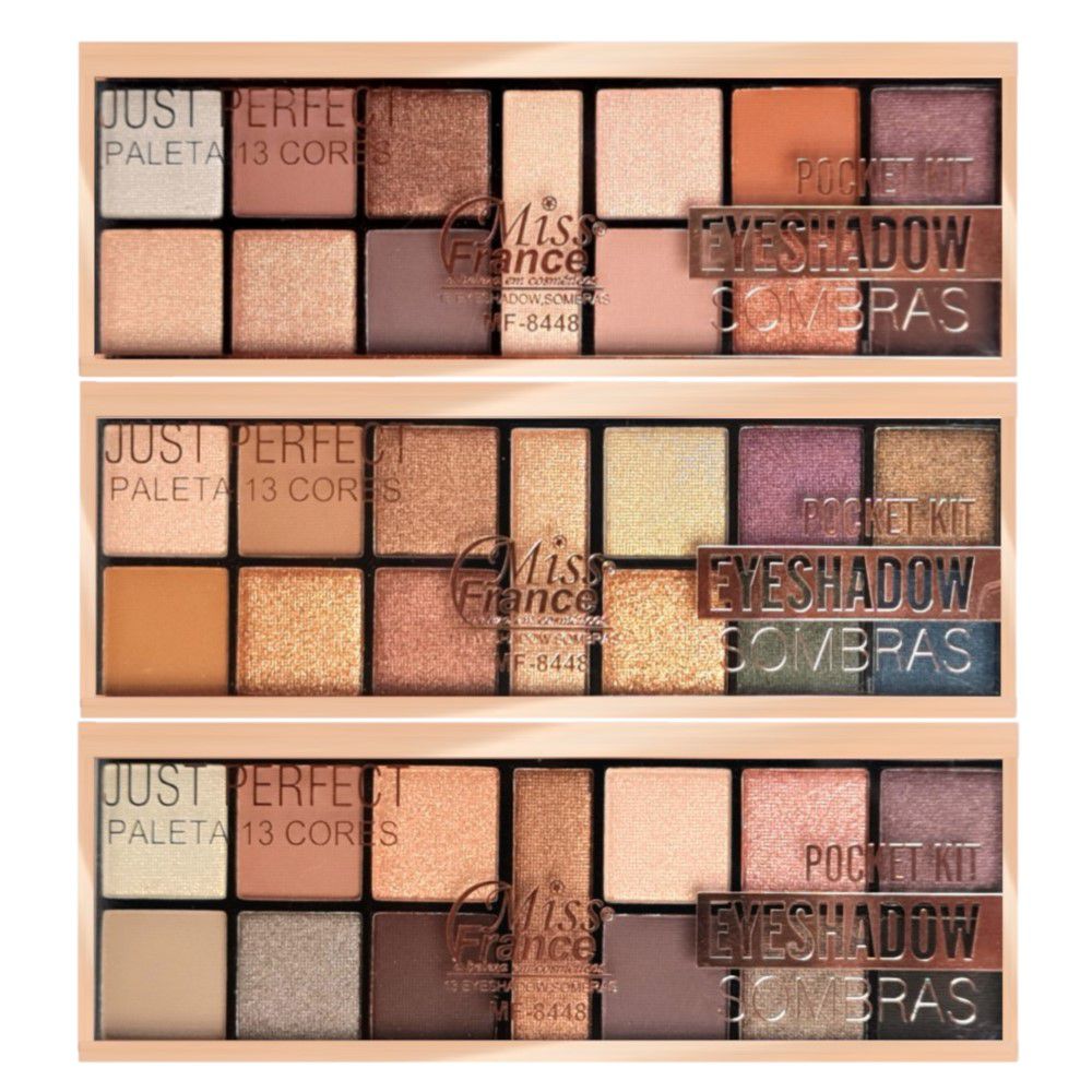 コスメ Miss France - Paleta de Sombras Just Perfect MF8448 - 12 Und