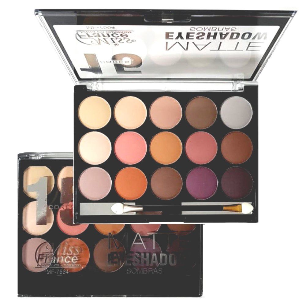 Miss France - Paleta de Sombras Matte Nudes 15 Cores MF7564 C2 -  Distribuidora JCF - Fornecedor de Maquiagem em Atacado, Cosméticos em  Atacado, Distribuidora Ruby Rose Atacado