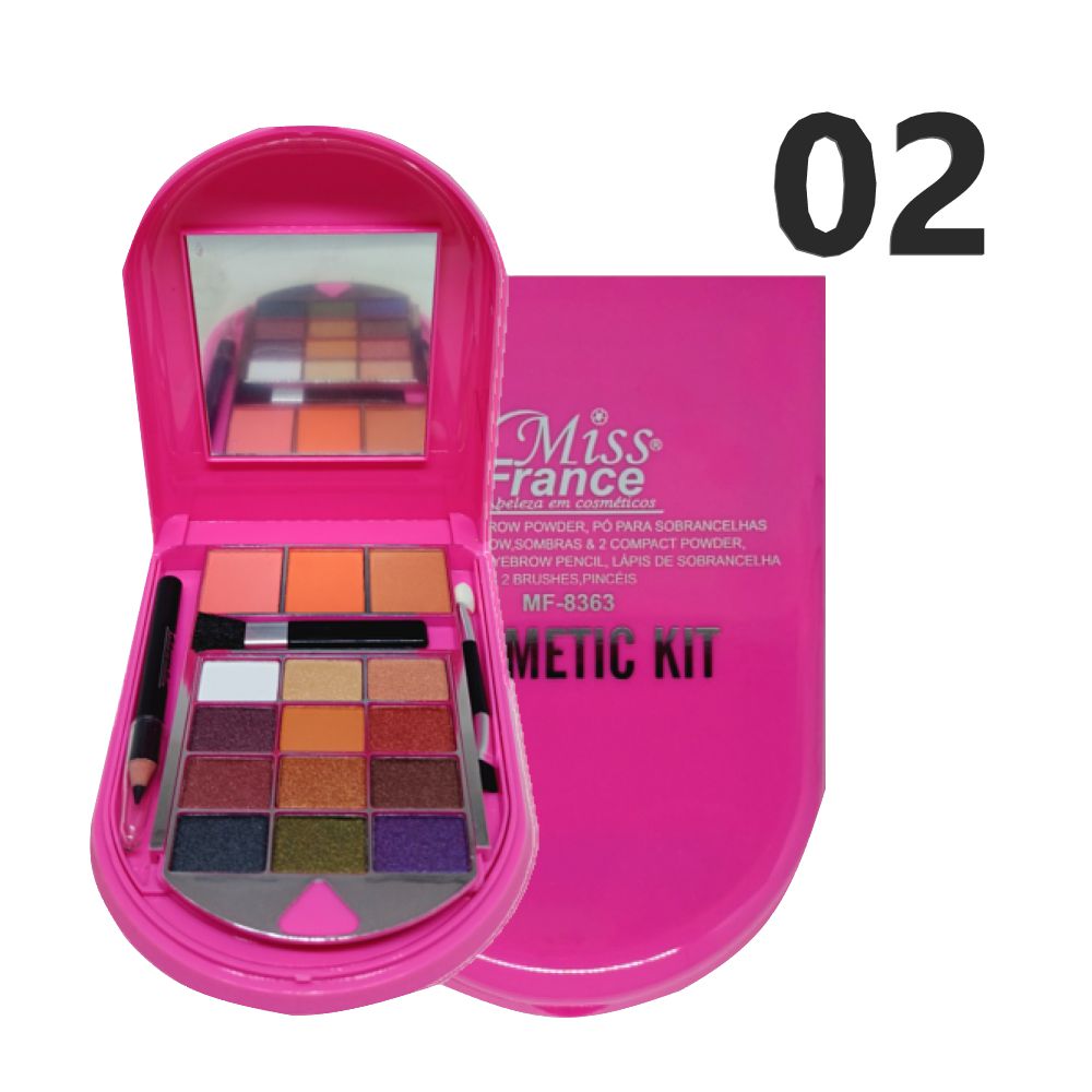 Miss France - Kit Estojo de Maquiagem Oval MF8363 - Kit C/6 und