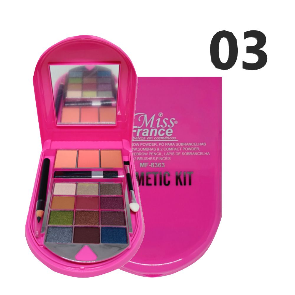 Miss France - Kit Estojo de Maquiagem Oval MF8363 - Kit C/6 und Miss France - Kit Estojo de Maquiagem Oval MF8363 - Kit C/6 und