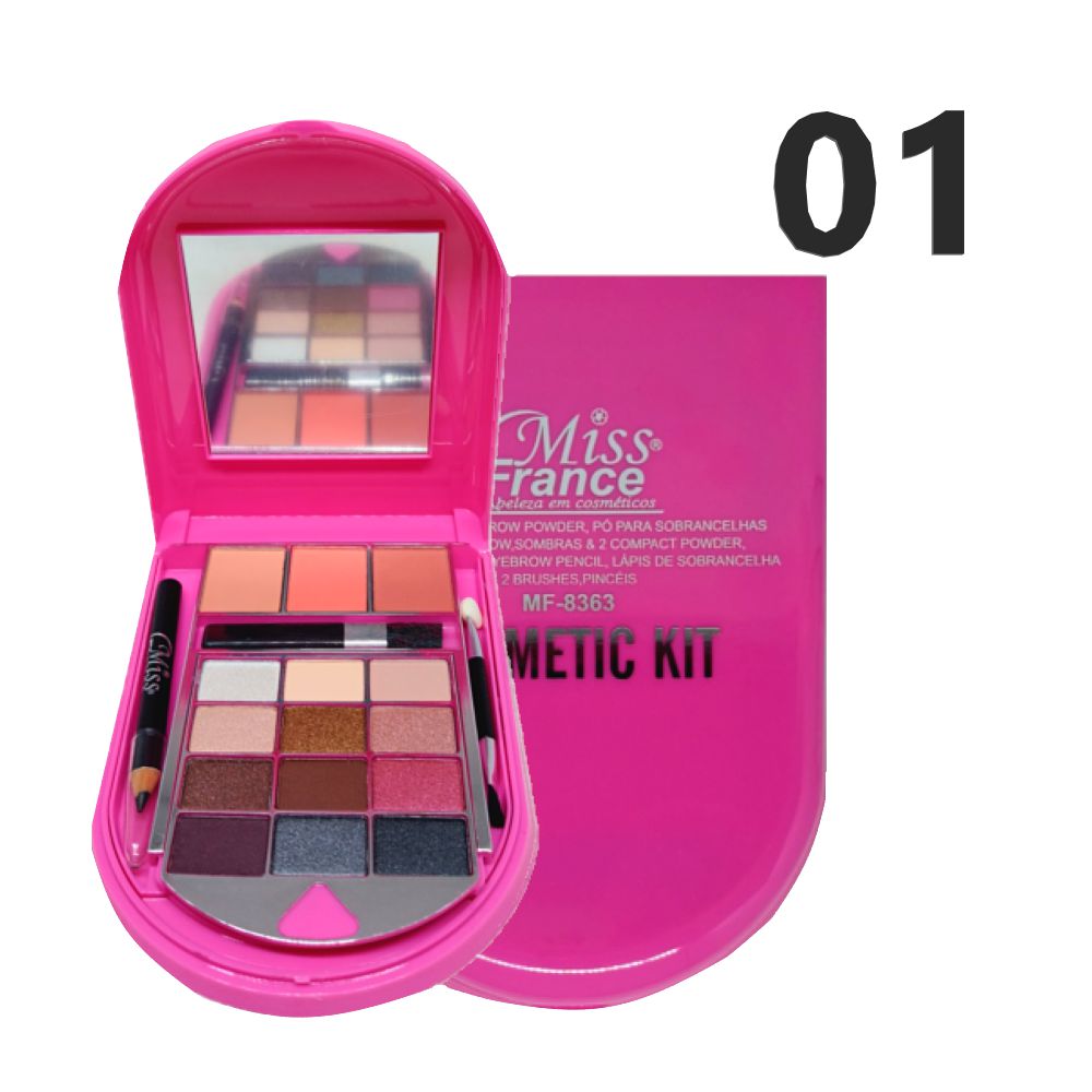 Miss France - Kit Estojo de Maquiagem Oval MF8363 - 12 Kits