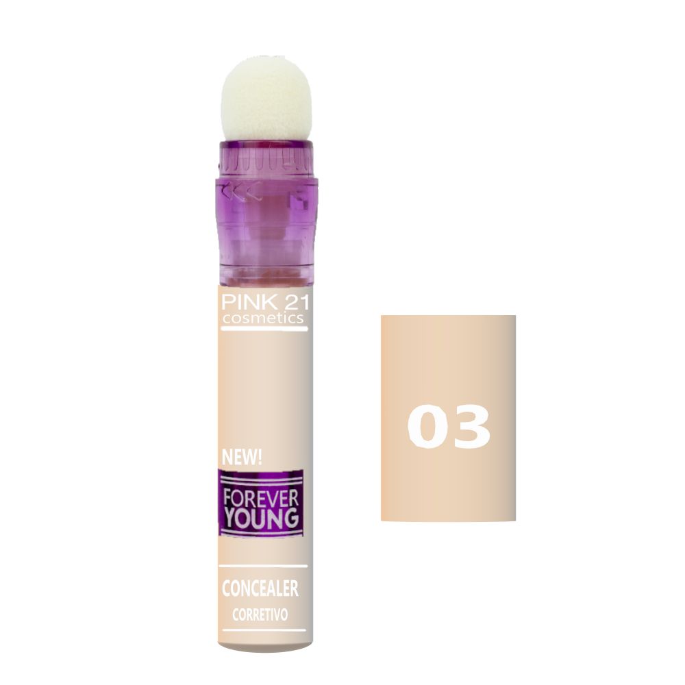 ファンデーション Pierregin Lucireveil 21ml x 2 Pink 21 - Corretivo Forever Young com Aplicador CS2727 - 6 un