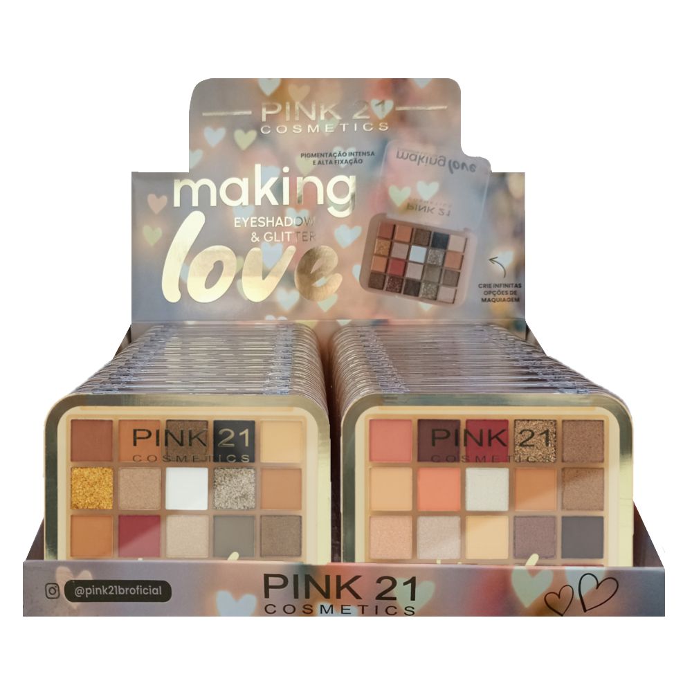Pink 21 - Paleta Sombra e Glitter Making Love CS3634- 24 und
