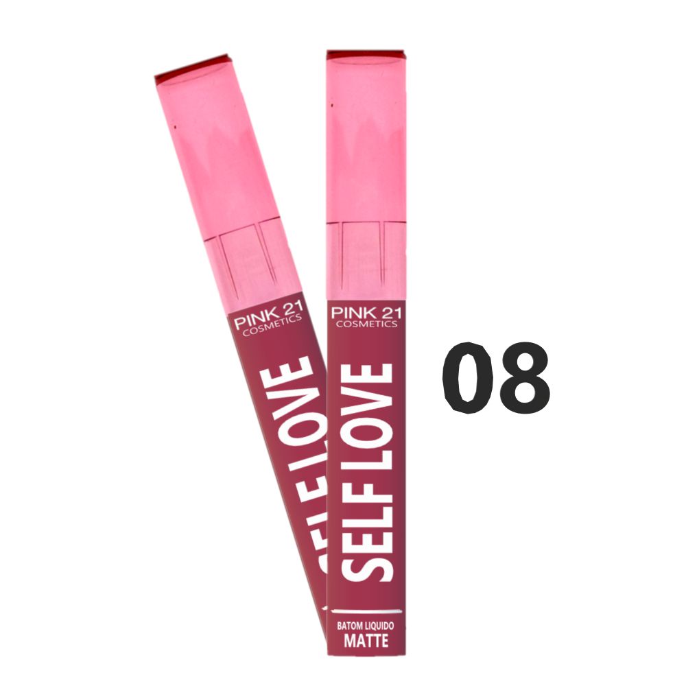 Pink 21 - Batom Líquido Matte Self Love CS3711 B - 24 Und