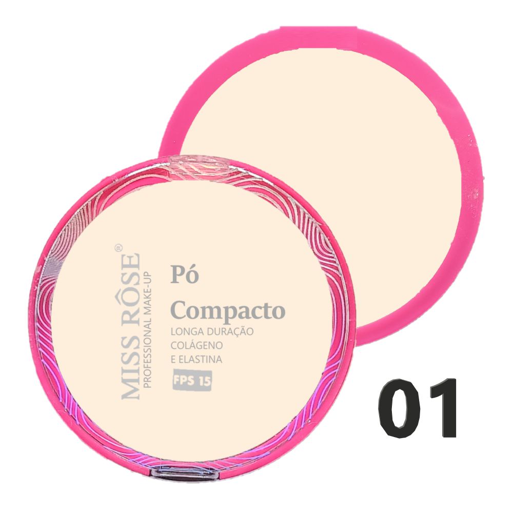 ファンデーション Po Miss Rose - Po compacto Tons Claros FPS15 MR055A - 4 Und