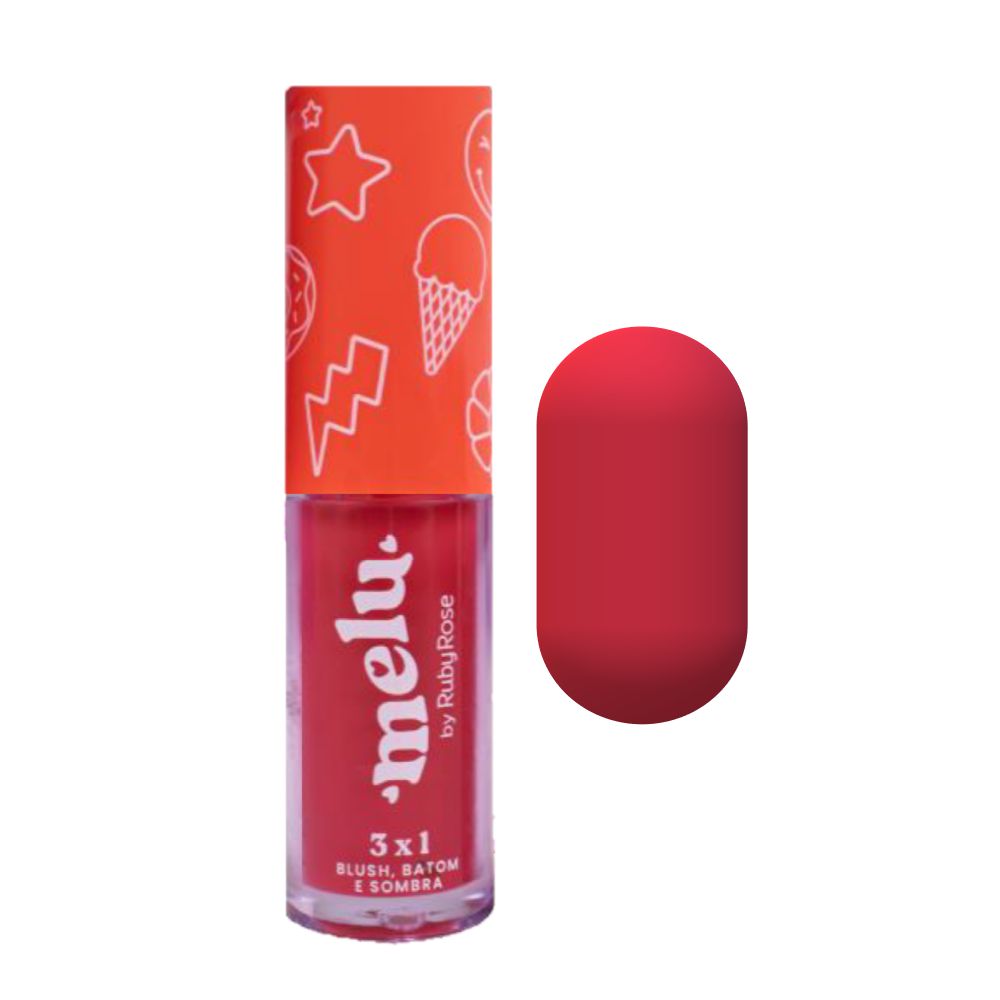 Ruby Rose - Batom, Blush e Sombra Melu RR1100 G1 - 06 UND (Val: 08
