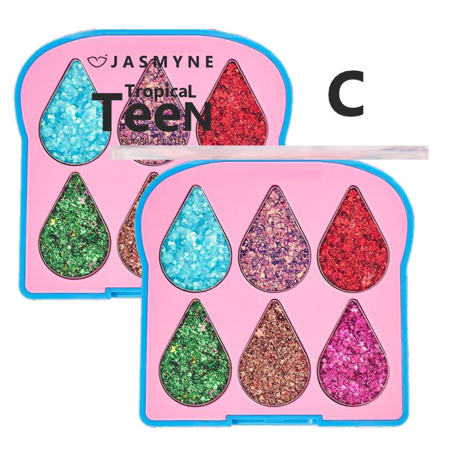 Jasmyne - Tropical Teen Sombra Glitter Tucano - Kit C/24 Und
