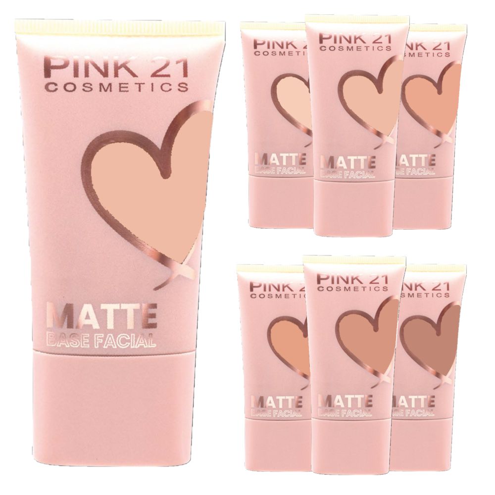 Pink21 - Base Facial Matte CS3731 - Kit C/24 Und - Distribuidora