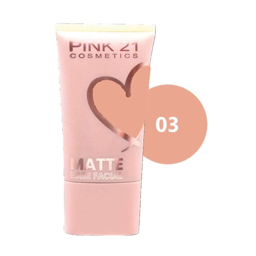Pink21 - Base Facial Matte CS3731 - Kit C/24 Und - Distribuidora