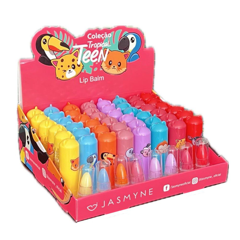Jasmyne - Lip Balm Tropical Teen JSJ03038 - Box C/48 UND