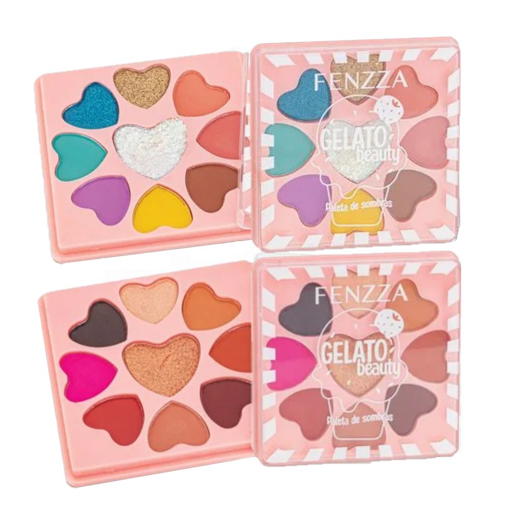 ☆s☆コスメ5個 Fenzza - Paleta de Sombra GelatoBeauty FZMD1043 - Kit C/6un