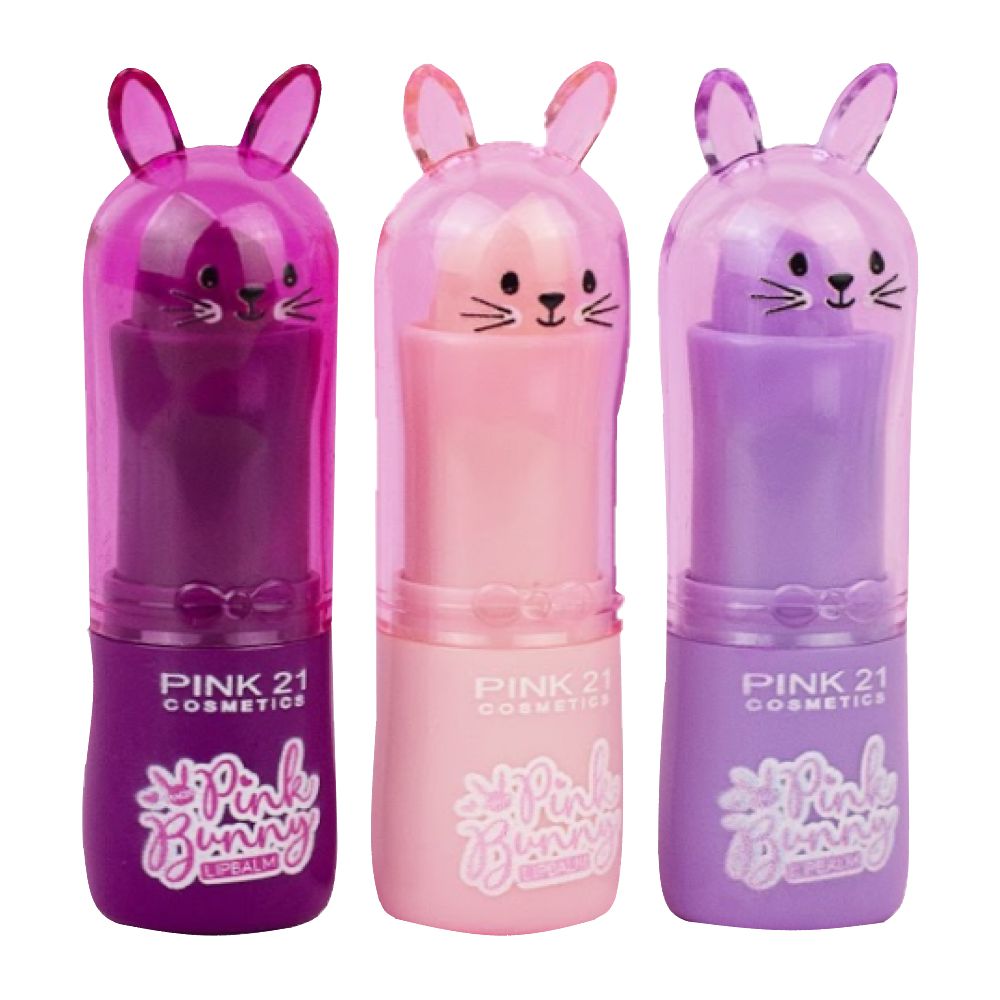 Pink21 - Lip Balm Pink Bunny CS4183 - Kit C/3 Und ( Validade: 08